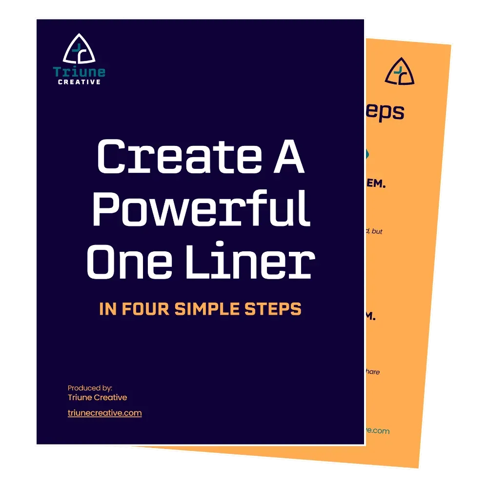 Preview of the free one-liner worksheet from Triune Creative.
