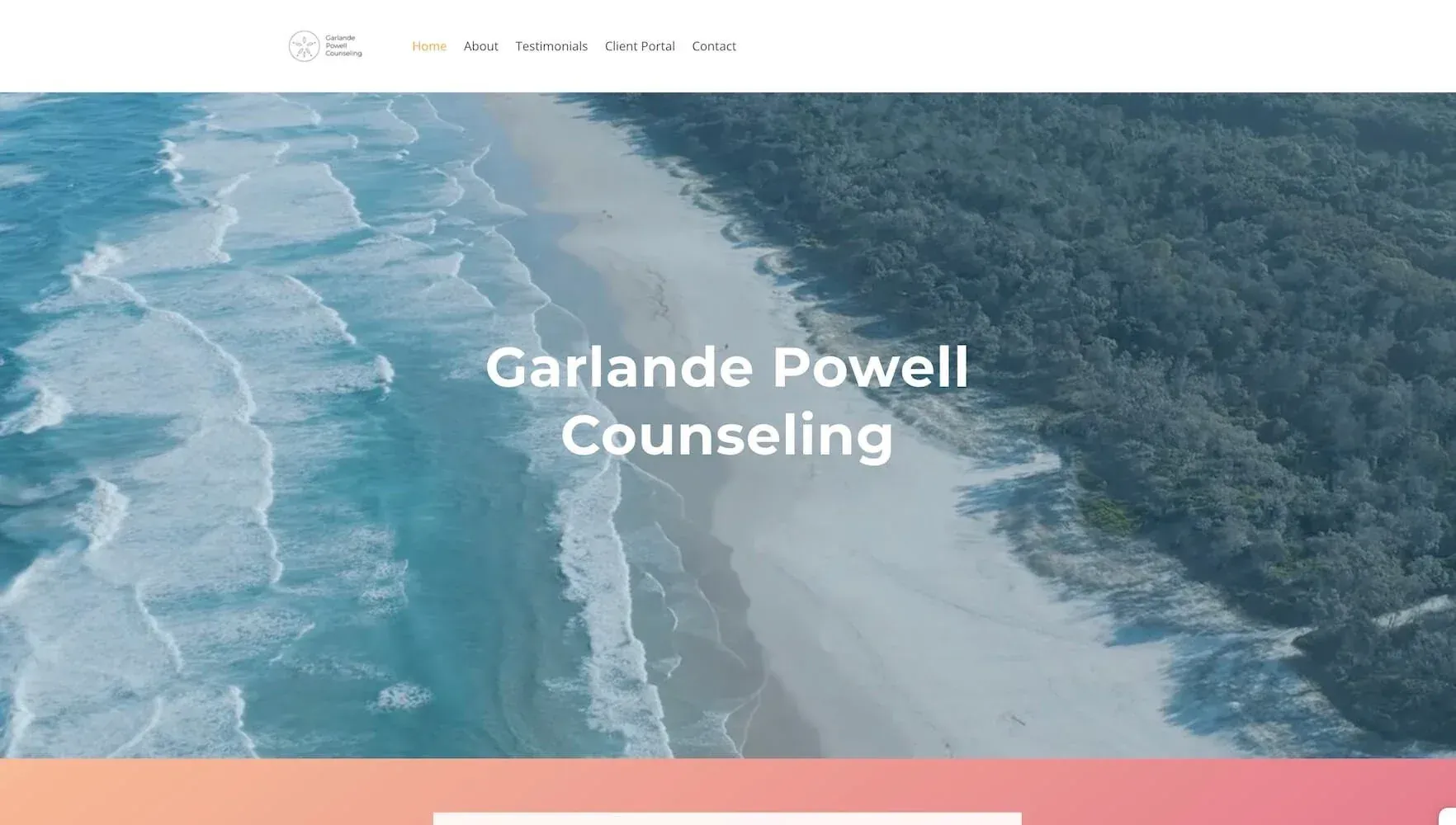 Garlande Powell Counseling website screenshot.